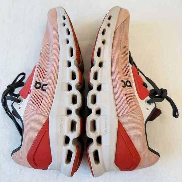On Running Cloudstratus Rose Red Coral Running Shoes Sneakers, size Women’s 9 - Picture 13 of 16
